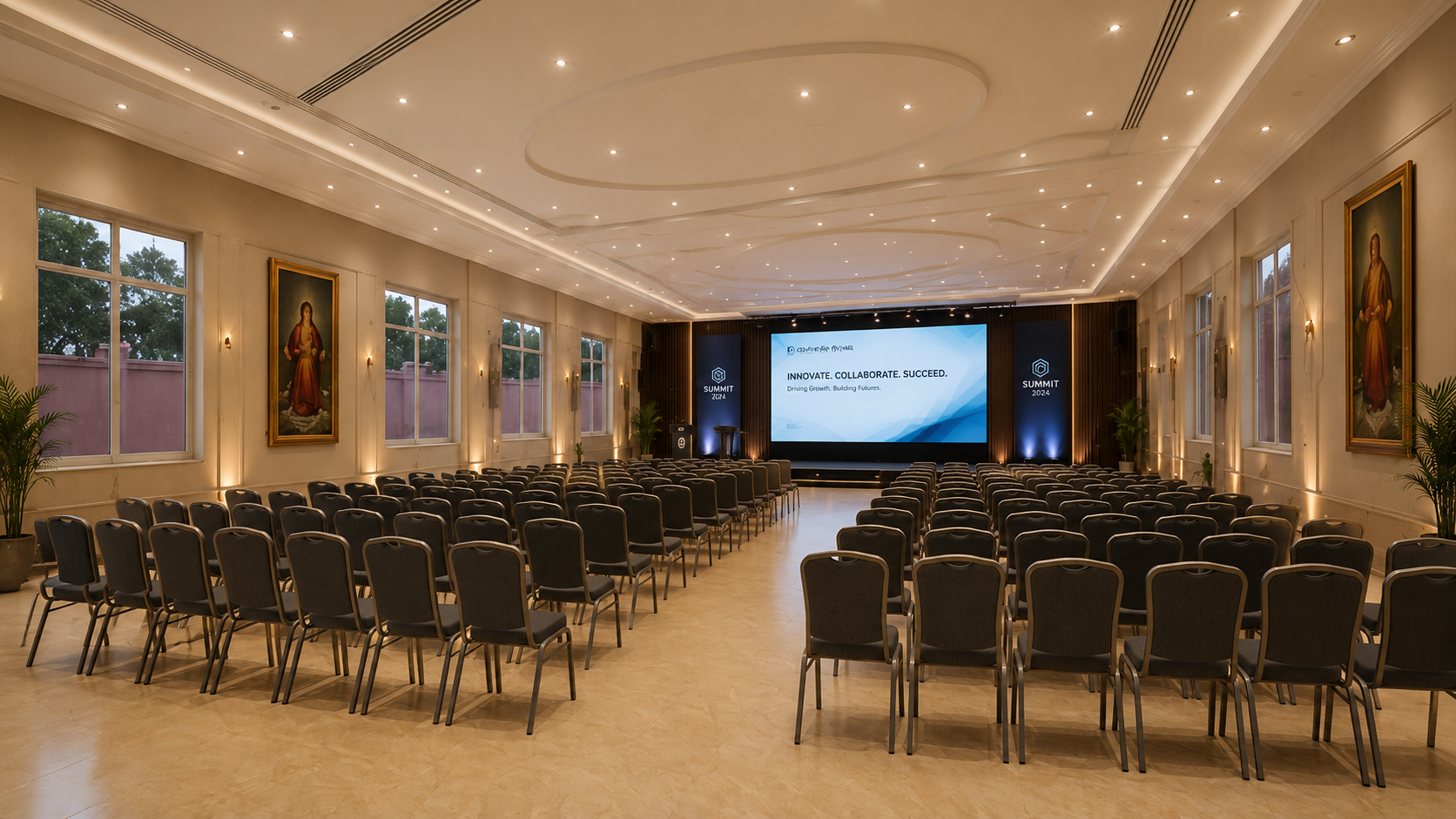 Corporate event and meeting setup at Venus Club
