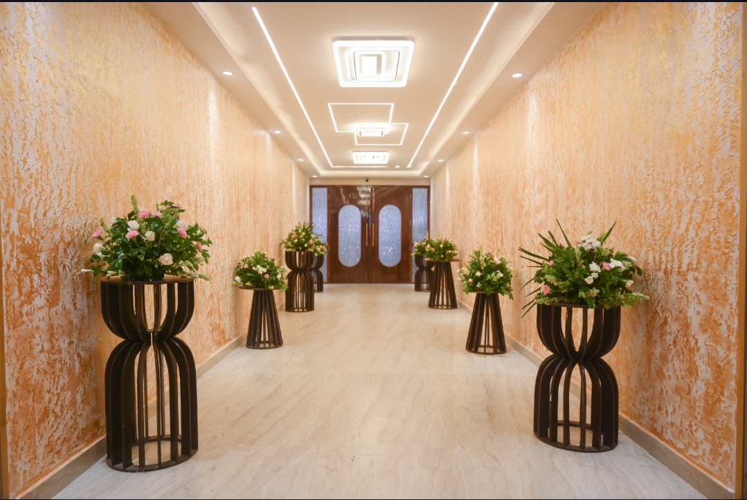 Interior guest-access corridor at Venus Club for multi-day functions
